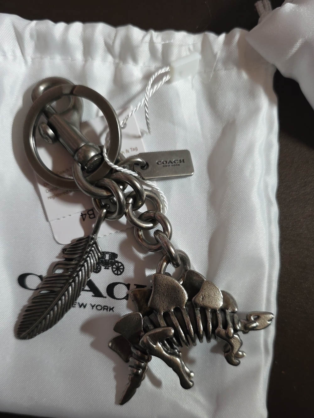 COACH Steggy The Dinosaur Bag Charm/ Key Chain NWT - Picture 2 of 7